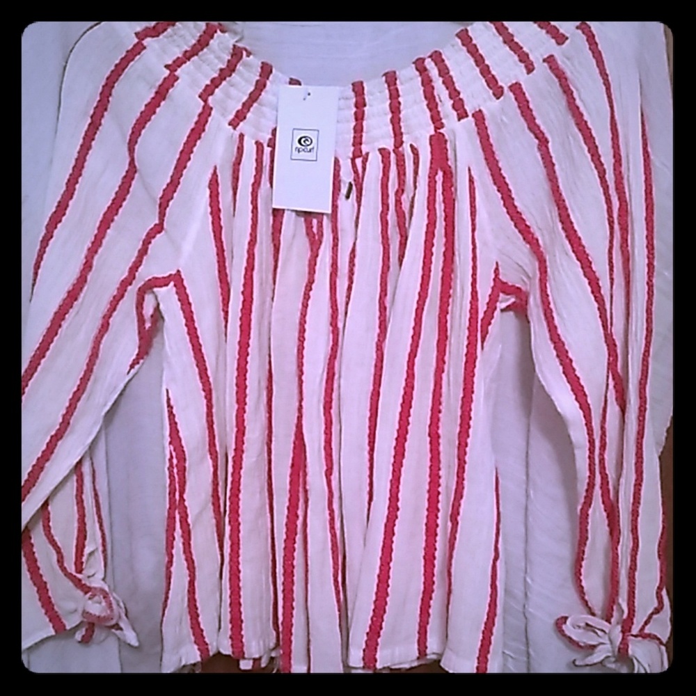 Off Shoulder Rip Curl Shirt